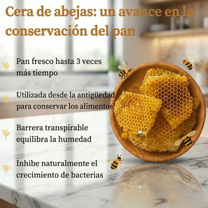 Bolsas para pan premium de 100 % algodón y cera de abeja