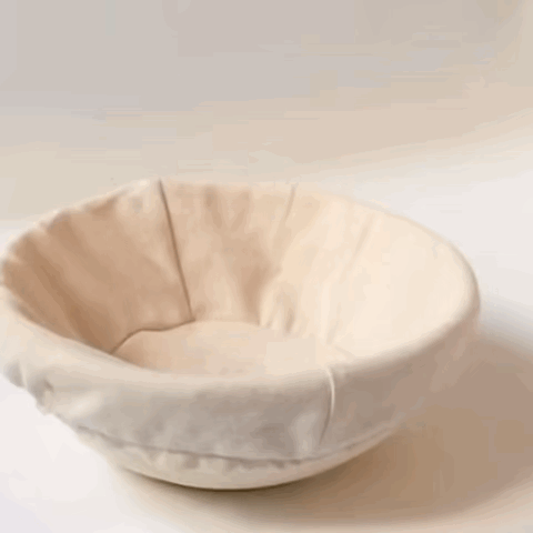 Banetón para pan de ratán natural