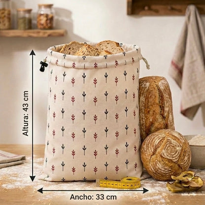 Bolsas para pan premium de 100 % algodón y cera de abeja