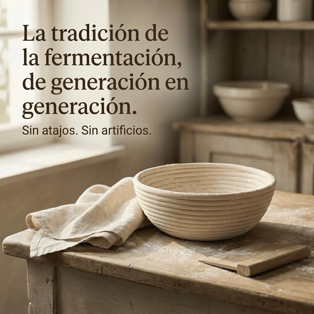 Banetón para pan de ratán natural