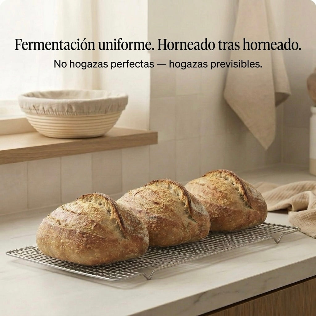 Banetón para pan de ratán natural